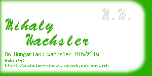 mihaly wachsler business card